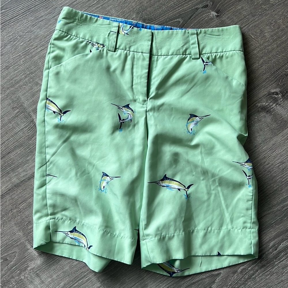 Green Marlin Print Women's Shorts